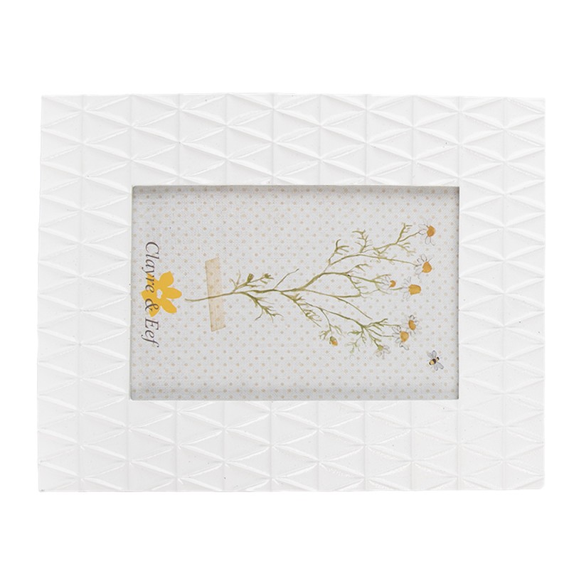 Clayre & Eef Photo Frame 10x15 cm White Plastic Glass
