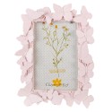 Clayre & Eef Photo Frame 10x15 cm Pink Plastic Glass