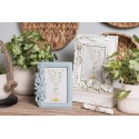 Clayre & Eef Photo Frame 10x15 cm Blue Plastic Glass