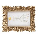 Clayre & Eef Cornice per foto 10x15 cm Color oro Plastica Fiori