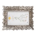 Clayre & Eef Cornice per foto 10x15 cm Color argento Plastica Piccole foglie