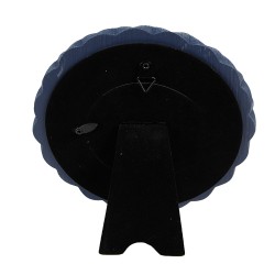 Clayre & Eef Fotolijst  8x8 cm Blauw Kunststof Rond