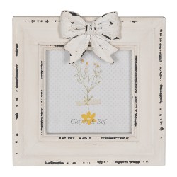 Clayre & Eef Photo Frame 10x10 cm White Wood product