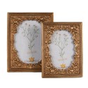 Clayre & Eef Cadre photo 10x15 cm Couleur or Plastique Verre Rectangle
