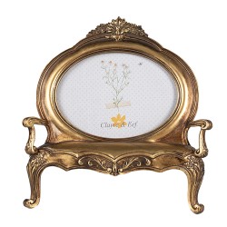 Clayre & Eef Cornice per foto 13x18 cm Color oro Plastica Vetro