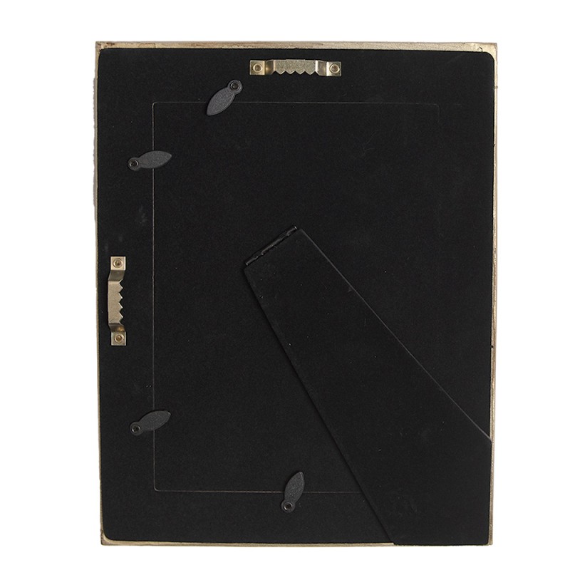 Clayre & Eef Bilderrahmen 10x15 cm Goldfarbig Kunststoff Glas Rechteck