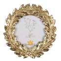 Clayre & Eef Bilderrahmen Ø 8 cm Goldfarbig Polyresin Rund