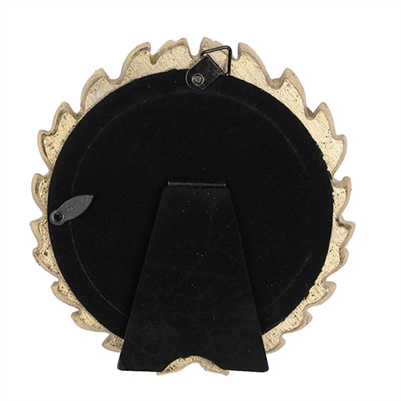 Clayre & Eef Bilderrahmen Ø 8 cm Goldfarbig Polyresin Rund
