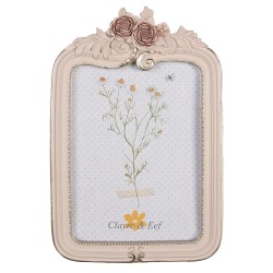 Clayre & Eef Cornice per foto 13x18 cm Rosa Plastica Vetro Rettangolo