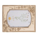 Clayre & Eef Bilderrahmen 13x18 cm Beige Goldfarbig Kunststoff Glas Rechteck
