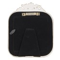 Clayre & Eef Bilderrahmen 9x9 cm Weiß Goldfarbig Kunststoff Glas Quadrat