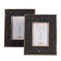 Clayre & Eef Cadre photo 10x15 cm Noir Couleur or Plastique Verre Rectangle