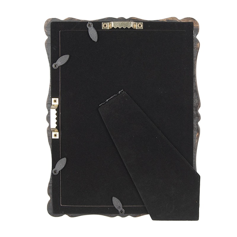 Clayre & Eef Photo Frame 13x18 cm Black Brown Plastic Rectangle