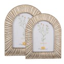 Clayre & Eef Bilderrahmen 13x18 cm Goldfarbig Kunststoff Glas Rechteck