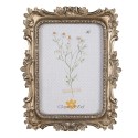 Clayre & Eef Cornice per foto 10x15 cm Color oro Plastica Vetro Rettangolo