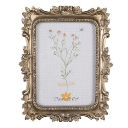 Clayre & Eef Fotolijst  13x18 cm Goudkleurig Kunststof Glas Rechthoek