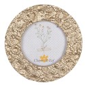 Clayre & Eef Photo Frame 8x8 cm Beige Plastic Glass Round