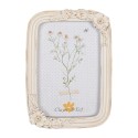 Clayre & Eef Cadre photo 10x15 cm Beige Plastique Verre Rectangle