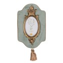 Clayre & Eef Photo Frame 10x15 cm Green Gold colored Plastic Glass