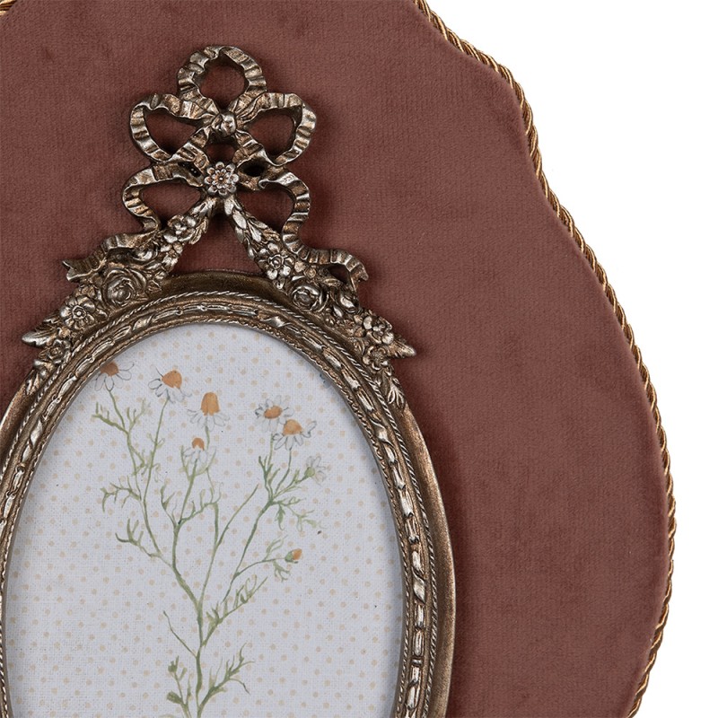 Clayre & Eef Photo Frame 10x15 cm Pink Gold colored Plastic Glass