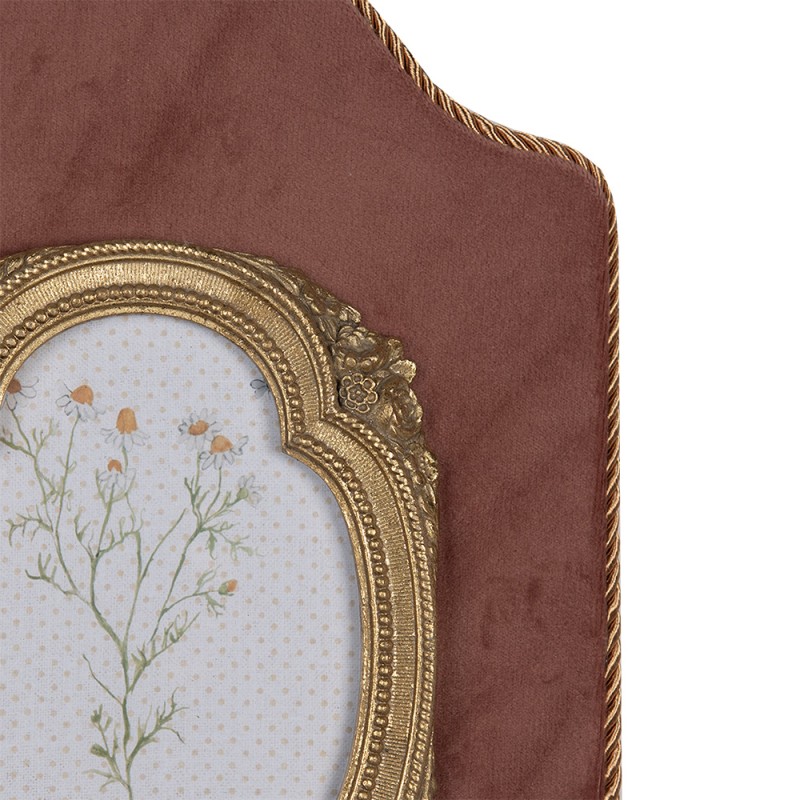 Clayre & Eef Cadre photo 10x15 cm Rose Couleur or Plastique Verre