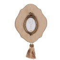 Clayre & Eef Photo Frame 6x9 cm Beige Gold colored Plastic Glass