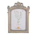 Clayre & Eef Photo Frame 13x18 cm Grey Gold colored Plastic Glass Rectangle