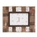 Clayre & Eef Fotolijst  10x15 cm Bruin Wit Hout Glas Rechthoek