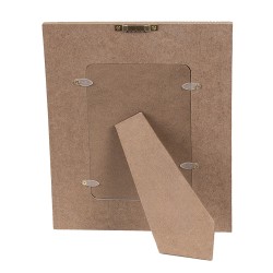 Clayre & Eef Cadre photo 10x15 cm Blanc Marron Bois Verre Rectangle