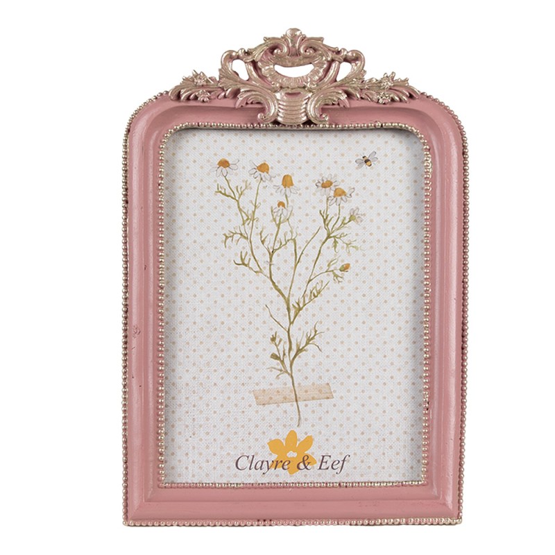 Clayre & Eef Photo Frame 10x15 cm Pink Polyresin
