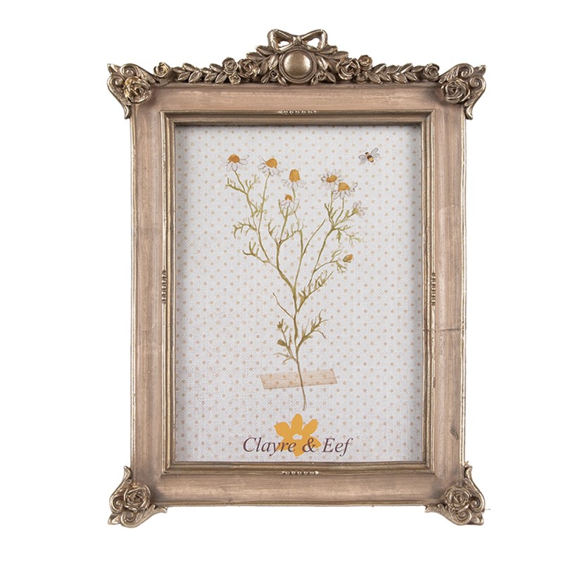 Clayre & Eef Bilderrahmen 13x18 cm Goldfarbig Polyresin