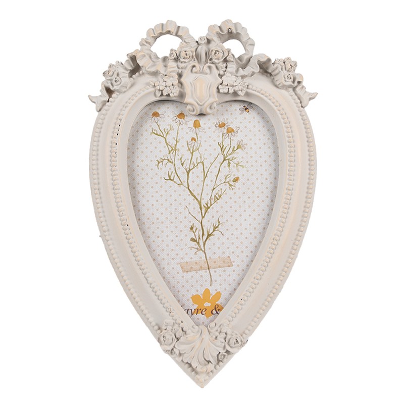 Clayre & Eef Cornice per foto 10x15 cm Beige Poliresina