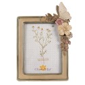 Clayre & Eef Bilderrahmen 10x15 cm Braun Beige Polyresin Blumen
