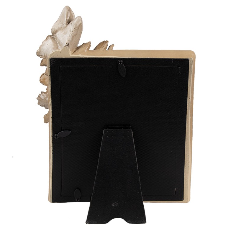 Clayre & Eef Bilderrahmen 10x15 cm Braun Beige Polyresin Blumen