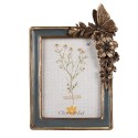 Clayre & Eef Fotolijst 13x18 cm Groen Goudkleurig Polyresin Bloemen