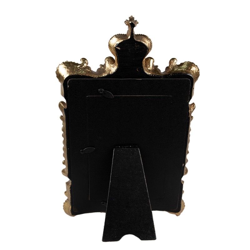 Clayre & Eef Cornice per foto 10x15 cm Color oro Poliresina