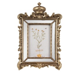 Clayre & Eef Bilderrahmen 13x18 cm Goldfarbig Polyresin