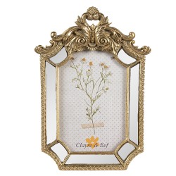 Clayre & Eef Bilderrahmen 10x15 cm Goldfarbig Polyresin