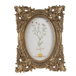 Clayre & Eef Photo Frame 10x15 cm Gold colored Polyresin