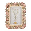 Clayre & Eef Bilderrahmen 10x15 cm Rosa Kunststoff Glas Rosen