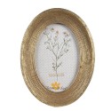 Clayre & Eef Photo Frame 10x15 cm Gold colored Polyresin Oval