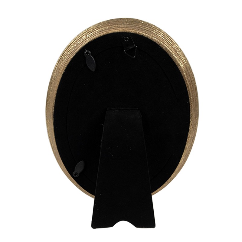 Clayre & Eef Photo Frame 10x15 cm Gold colored Polyresin Oval