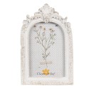 Clayre & Eef Bilderrahmen 10x15 cm Weiß Polyresin