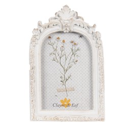 Clayre & Eef Fotolijst 10x15 cm Wit Polyresin