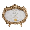 Clayre & Eef Photo Frame 10x15 cm Gold colored Polyresin Oval