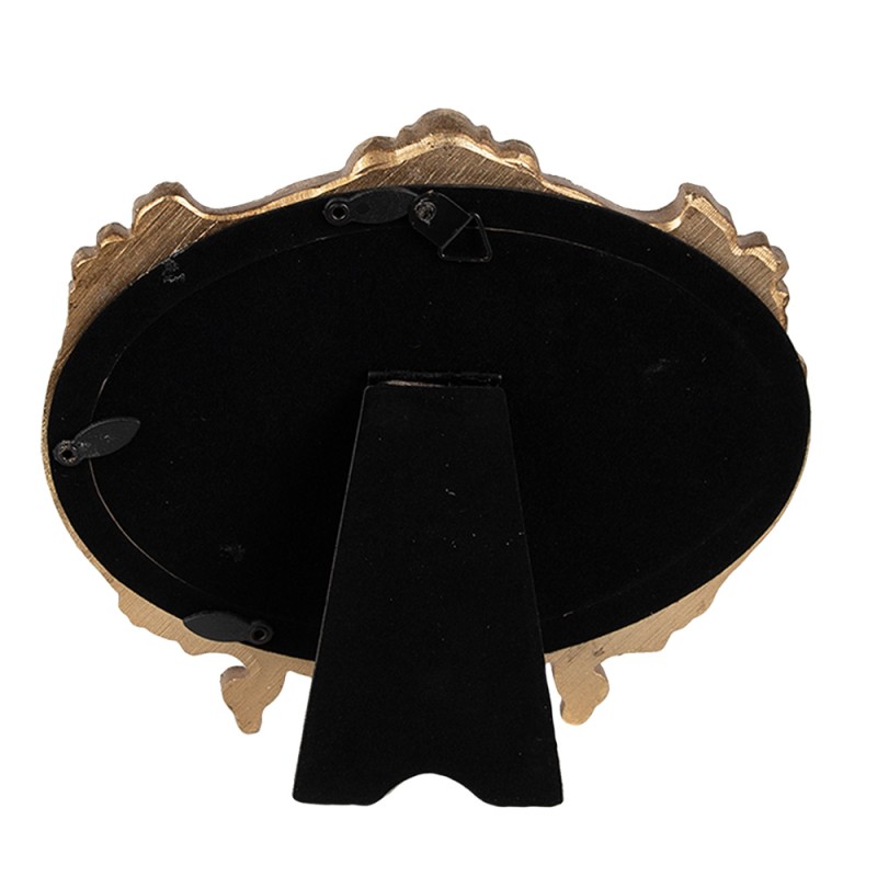 Clayre & Eef Photo Frame 10x15 cm Gold colored Polyresin Oval