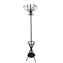 Clayre & Eef Attaccapanni da terra 180 cm Marrone Ferro