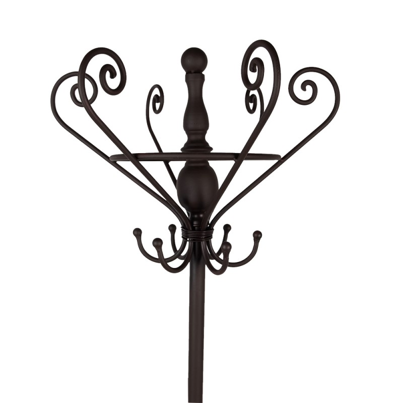 Clayre & Eef Attaccapanni da terra 180 cm Marrone Ferro