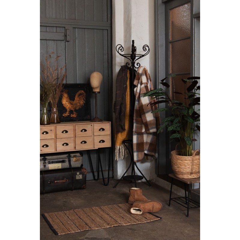 Clayre & Eef Attaccapanni da terra 180 cm Marrone Ferro
