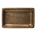 Clayre & Eef Table d'appoint 53x54x62 cm Couleur cuivre Aluminium Rectangle